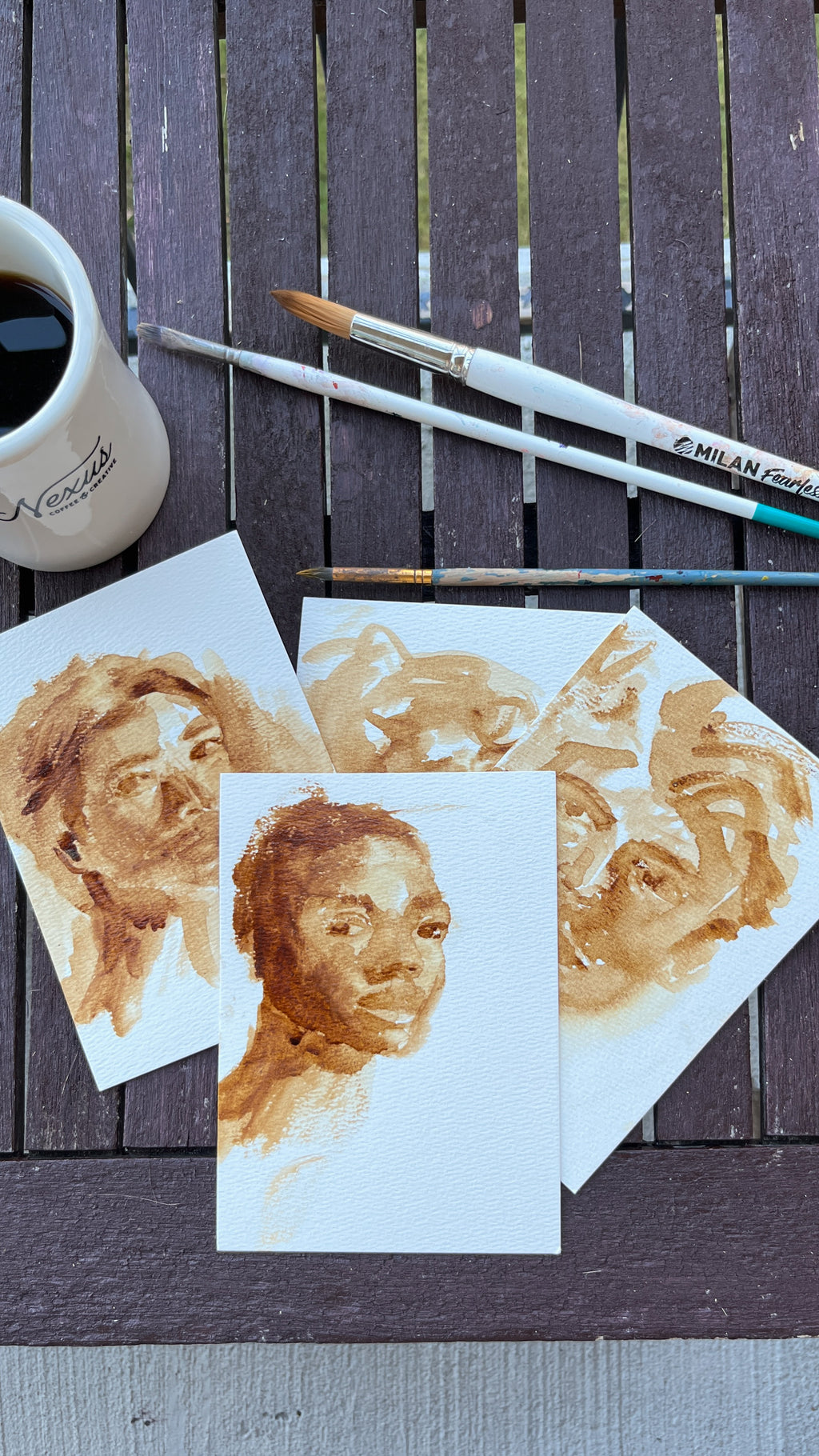 Coffee Portraits Workshop with Local Artist