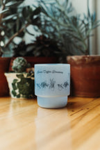 Milk Glass Plant Mug