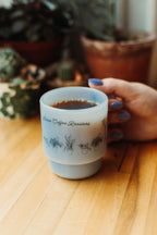 Milk Glass Plant Mug
